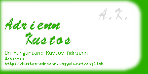 adrienn kustos business card